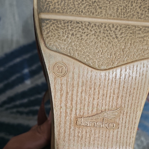 Dansko Burgundy Leather Mary Jane Heels with Ankle Strap - Picture 7 of 7